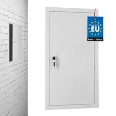 shumee Ključavnica za inšpekcijska vrata, jeklo, kovina, bela, 30 x 60 cm