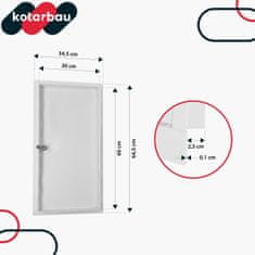 shumee Ključavnica za inšpekcijska vrata, jeklo, kovina, bela, 30 x 60 cm