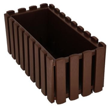 shumee Balkonski cvetlični lonec za ograjo terase rustikalno rjav 40 cm