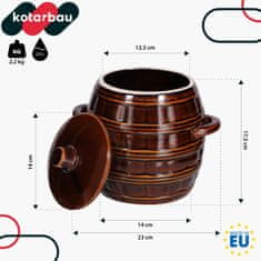 shumee Kamniti sod s pokrovom za vlaganje 2,5 l