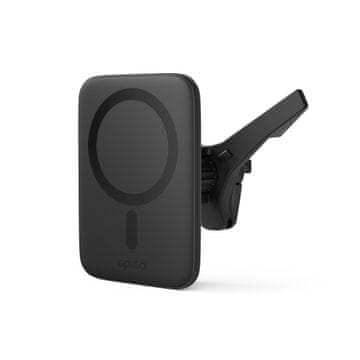 EPICO Qi2 Mag+ brezžični avtomobilski polnilnik, črn