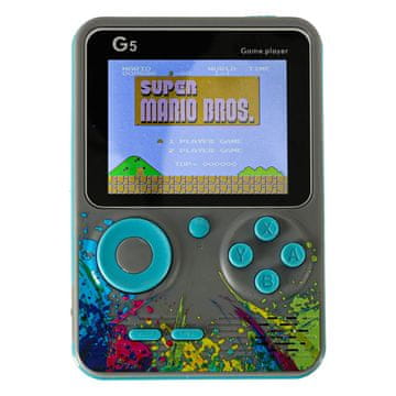 Luniks Retro mini prenosna igralna konzola – 500 iger (Siva)