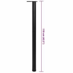 Vidaxl 4 Nastavljive Noge za Mizo Črne 1100 mm