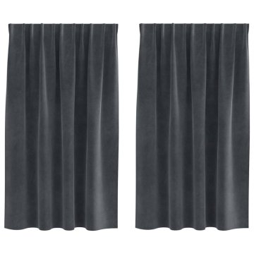 Vidaxl Zatemnitvene zavese 2 pcs Svetlo siva 140 x 140 cm Žamet