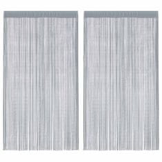 Vidaxl Zavese iz nitk 2 kosa 140x250 cm svetlo sive barve