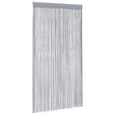 Vidaxl Zavese iz nitk 2 kosa 100x250 cm svetlo sive barve