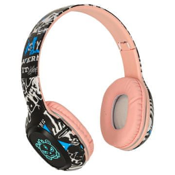 Luniks Brezžične Bluetooth slušalke RGB – roza, 200 mAh