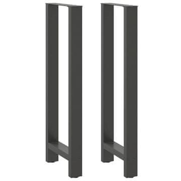Vidaxl Noge za barsko mizo antracitne barve 2 kosa 40 x (110-111) cm jeklo