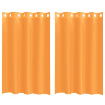 Vidaxl Voile zavese z vponkami 2 kosa oranžna 140x175 cm