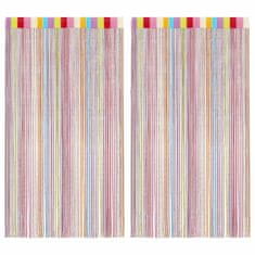 Vidaxl Zavese iz nitk 2 kosa 140x250 cm večbarvne barve