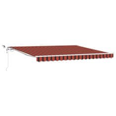 Vidaxl Vlečna tenda Oranžna in Rjava 400 × 300 cm Poliester