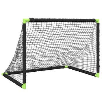 Vidaxl Otroški nogometni gol zložljiv črn 90x64x64 cm