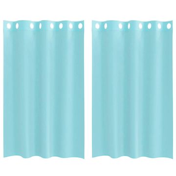 Vidaxl Voile zavese z vponkami 2 kosa turkizna