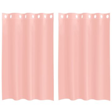 Vidaxl Voile zavese z vponkami 2 kosa roza 140x175 cm