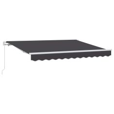 Vidaxl Ročna tenda 3 x 2 m Antracit 100% poliester