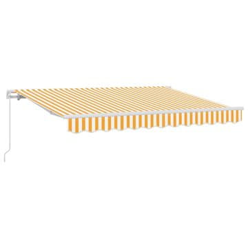 Vidaxl Retraktilna tenda Rumena 300 x 200 cm blago
