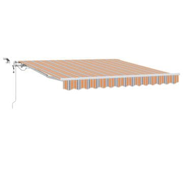 Vidaxl Retraktilna tenda večbarvno 300 x 250 cm Poliester in kovina