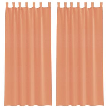 Vidaxl Voile zavese z zanke 2 kos Terakota 140x225 cm
