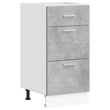 Vidaxl Spodnja omarica “Lyon” Beton Grey 40x46x81,5 cm Inženirski les
