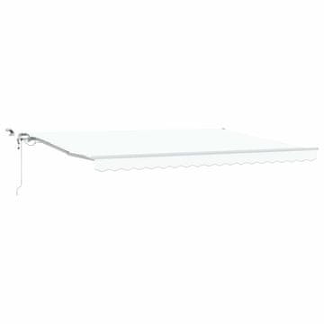 Vidaxl Retraktilna tenda Bela 450 × 300 cm Poliester in kovina