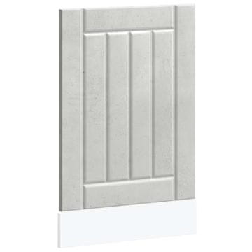 Vidaxl Plošča za pomivalni stroj Lucca betonsko siv inženirski les