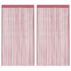 Vidaxl Zavese iz nitk 2 kosa 140x250 cm roza barve