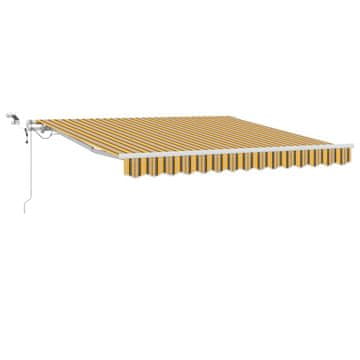 Vidaxl Retraktilna tenda večbarvno 350 x 250 cm Poliester in kovina