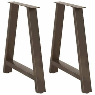 Vidaxl Noge za jedilno mizo v obliki črke A, 2 kosa, 80 x (72-73) cm, jeklo