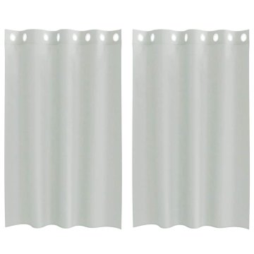 Vidaxl Voile zavese z vponkami 2 kosa svetlo siva 140x175 cm