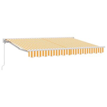 Vidaxl Okvir tende Rumena in Bela 250 x 200 cm Poliester s PU premazom