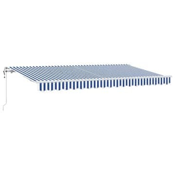 Vidaxl Retraktilna tenda Modra 350 x 200 cm blago