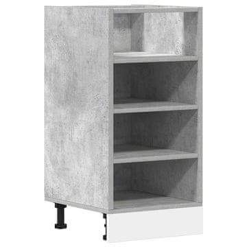 Vidaxl Spodnja omarica “Riga” Beton siva 40x44,5x81,5cm Inženirski les