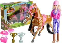 Lean-toys Punčka z rjavim konjem