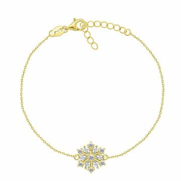 Brilio Silver Očarljiva pozlačena zapestnica s kubičnimi cirkoni BRC254Y