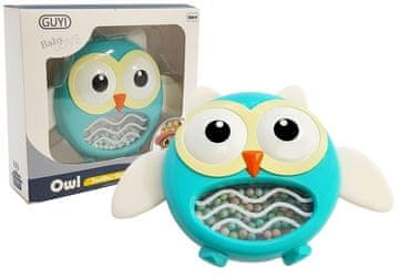 Lean-toys Ropotuljica, grizalo Sovica, modra