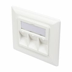 Digitus podometna vtičnica 3x RJ45 kotna 80x80 DN-93821