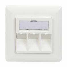 Digitus podometna vtičnica 3x RJ45 kotna 80x80 DN-93821