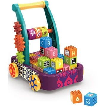 Lean-toys Sprehajalec s kockam 2v1