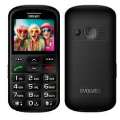 Evolveo EasyPhone XS telefon na tipke, črn