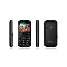 Evolveo EasyPhone XS telefon na tipke, črn