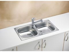 Alveus Dvojno pomivalno korito BASIC 160, vsadno, nerjavno jeklo, 780x435