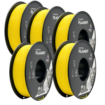 Smart Print 5x PETG Rumena Filament 1.75 mm - Smart Print Vlažnost-Odporni PETG (1kg Kolut)