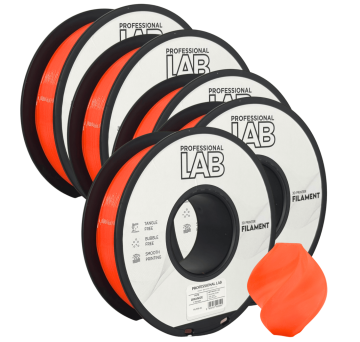Professional Lab 5x PETG Oranžna Filament 1.75 mm - Professional Lab Vlažnost-Odporni PETG (1kg Kolut)