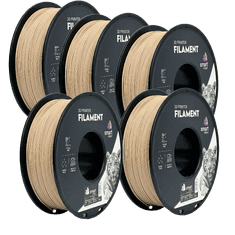 Smart Print 5x PLA Les Črni Oreh Filament 1.75 mm - Smart Print Biološko Razgradljiv PLA (1kg Kolut)