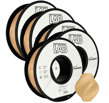 Professional Lab 5x PLA+ Pesek Zlata Filament 1.75mm - Professional Lab za 3D Tisk (1kg Kolut)