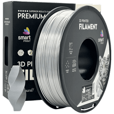 Smart Print 5x Silk PLA srebrna Filament 1.75mm - Smart Print Sijajni Filament za 3D Tisk (1kg Kolut)