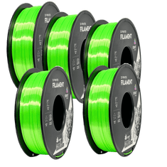 Smart Print 5x Silk PLA zelena Filament 1.75mm - Smart Print Sijajni Filament za 3D Tisk (1kg Kolut)