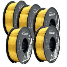 Smart Print 5x Silk PLA zlata Filament 1.75mm - Smart Print Sijajni Filament za 3D Tisk (1kg Kolut)