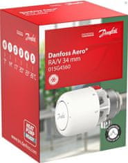 DANFOSS Termostatska glava Aero RA/V, Plinska 7–28 C, vgrajeno tipalo 015G4560