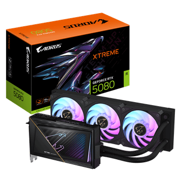 Gigabyte GeForce RTX 5080 AORUS XTREME WATERFORCE 16G grafična kartica, 16GB GDDR7 (GV-N5080AORUSX W-16GD)